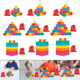 Maxbell Counting Sorting Cube Blocks Math Toy Stacking Toy for Homeschooling Daycare 2cm 30pcs