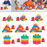 Maxbell Counting Sorting Cube Blocks Math Toy Stacking Toy for Homeschooling Daycare 2cm 30pcs