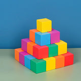 Maxbell Counting Sorting Cube Blocks Math Toy Stacking Toy for Homeschooling Daycare 2cm 30pcs