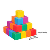 Maxbell Counting Sorting Cube Blocks Math Toy Stacking Toy for Homeschooling Daycare 2cm 30pcs