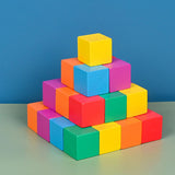 Maxbell Counting Sorting Cube Blocks Math Toy Stacking Toy for Homeschooling Daycare 2.5cm 30pcs