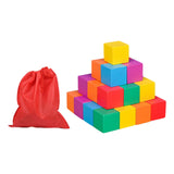 Maxbell Counting Sorting Cube Blocks Math Toy Stacking Toy for Homeschooling Daycare 2.5cm 30pcs