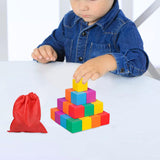 Maxbell Counting Sorting Cube Blocks Math Toy Stacking Toy for Homeschooling Daycare 2.5cm 30pcs