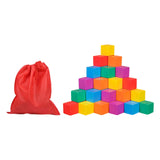 Maxbell Counting Sorting Cube Blocks Math Toy Stacking Toy for Homeschooling Daycare 2cm 50pcs