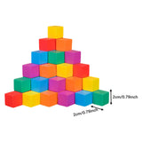 Maxbell Counting Sorting Cube Blocks Math Toy Stacking Toy for Homeschooling Daycare 2cm 50pcs