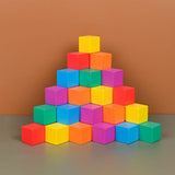 Maxbell Counting Sorting Cube Blocks Math Toy Stacking Toy for Homeschooling Daycare 2.5cm 50pcs