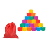 Maxbell Counting Sorting Cube Blocks Math Toy Stacking Toy for Homeschooling Daycare 2.5cm 50pcs