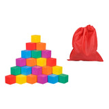 Maxbell Counting Sorting Cube Blocks Math Toy Stacking Toy for Homeschooling Daycare 3cm 50pcs