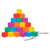 Maxbell Counting Sorting Cube Blocks Math Toy Stacking Toy for Homeschooling Daycare 3cm 50pcs
