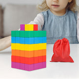 Maxbell Counting Sorting Cube Blocks Math Toy Stacking Toy for Homeschooling Daycare 2cm 100pcs