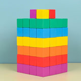 Maxbell Counting Sorting Cube Blocks Math Toy Stacking Toy for Homeschooling Daycare 2.5cm 100pcs