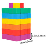 Maxbell Counting Sorting Cube Blocks Math Toy Stacking Toy for Homeschooling Daycare 2.5cm 100pcs