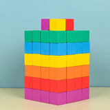 Maxbell Counting Sorting Cube Blocks Math Toy Stacking Toy for Homeschooling Daycare 3cm 100pcs