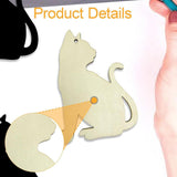 Maxbell 20Pcs Wooden Hanging Ornaments Halloween Cat Shaped Plaques Blank Wood Chips