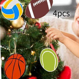 Maxbell 24x Unfinished Blank Wood Chips Sports Ball Cutouts Wooden Hanging Ornaments