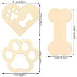 Maxbell 36x Unfinished Blank Wood Pieces for Party Decoration Crafting Embellishment