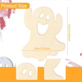 Maxbell 20x Wooden Ghost Decorations Pendants DIY Crafts Plaques Horror Venue Layout