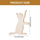 Maxbell 4 Pieces Cat Cutouts Blank Wooden Slices for Drawing DIY Projects Decoration
