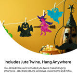 Maxbell 48 Pieces Halloween Wooden Cutouts Versatile Blank Surface Painting Pendants