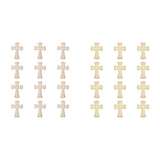 Maxbell 12Pcs Wooden Crosses for Crafts Hanging Cross Ornament for Doors Card Making Style A