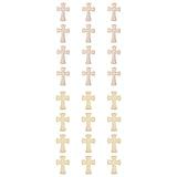 Maxbell 12Pcs Wooden Crosses for Crafts Hanging Cross Ornament for Doors Card Making Style A