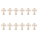 Maxbell 12Pcs Wooden Crosses for Crafts Hanging Cross Ornament for Doors Card Making Style A