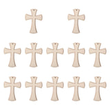 Maxbell 12Pcs Wooden Crosses for Crafts Hanging Cross Ornament for Doors Card Making Style A