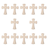 Maxbell 12Pcs Wooden Crosses for Crafts Hanging Cross Ornament for Doors Card Making Style A