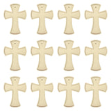 Maxbell 12Pcs Wooden Crosses for Crafts Hanging Cross Ornament for Doors Card Making Style B