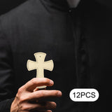 Maxbell 12Pcs Wooden Crosses for Crafts Hanging Cross Ornament for Doors Card Making Style B