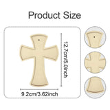 Maxbell 12Pcs Wooden Crosses for Crafts Hanging Cross Ornament for Doors Card Making Style B