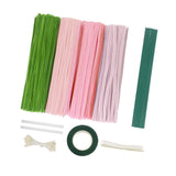 Maxbell Pipe Cleaners Craft Supplies Creative for Holiday Wedding Art Craft Projects Pink