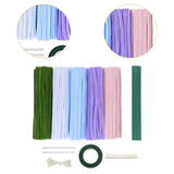 Maxbell Pipe Cleaners Craft Supplies Creative for Holiday Wedding Art Craft Projects Blue