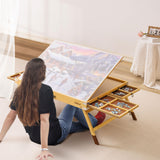 Maxbell Wooden Jigsaw Puzzle Table Foldable Puzzle Easel Tilting Jigsaw Puzzle Board