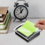 Maxbell Sticky Note Dispenser Desktop Reusable Note Container for Home Workers Study