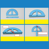 Maxbell 5Pcs Wood Angle Ruler DIY Kit Math Learning for Homeschooling Children Kids