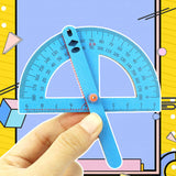 Maxbell 5Pcs Wood Angle Ruler DIY Kit Math Learning for Homeschooling Children Kids