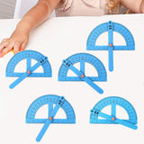 Maxbell 5Pcs Wood Angle Ruler DIY Kit Math Learning for Homeschooling Children Kids