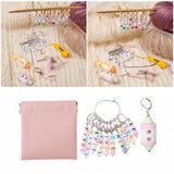 Maxbell Letter Stitch Markers Knitting Stitch Markers for Sewing Crochet Attachments Pink