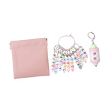 Maxbell Letter Stitch Markers Knitting Stitch Markers for Sewing Crochet Attachments Pink