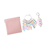 Maxbell Letter Stitch Markers Knitting Stitch Markers for Sewing Crochet Attachments Pink