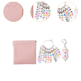 Maxbell Letter Stitch Markers Knitting Stitch Markers for Sewing Crochet Attachments Pink
