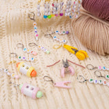 Maxbell Letter Stitch Markers Knitting Stitch Markers for Sewing Crochet Attachments Pink
