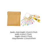 Maxbell Letter Stitch Markers with Scissors Locking Stitch Marker for Crochet Sewing Yellow