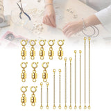 Maxbell Magnetic Necklace Clasp and Closures Crafts Pendant Necklace Chain Extenders Gold