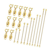 Maxbell Magnetic Necklace Clasp and Closures Crafts Pendant Necklace Chain Extenders Gold