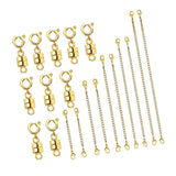 Maxbell Magnetic Necklace Clasp and Closures Crafts Pendant Necklace Chain Extenders Gold