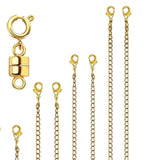 Maxbell Magnetic Necklace Clasp and Closures Crafts Pendant Necklace Chain Extenders Gold