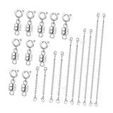 Maxbell Magnetic Necklace Clasp and Closures Crafts Pendant Necklace Chain Extenders Silver