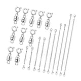 Maxbell Magnetic Necklace Clasp and Closures Crafts Pendant Necklace Chain Extenders Silver